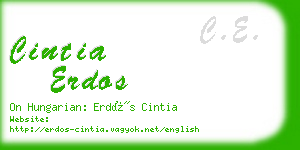 cintia erdos business card